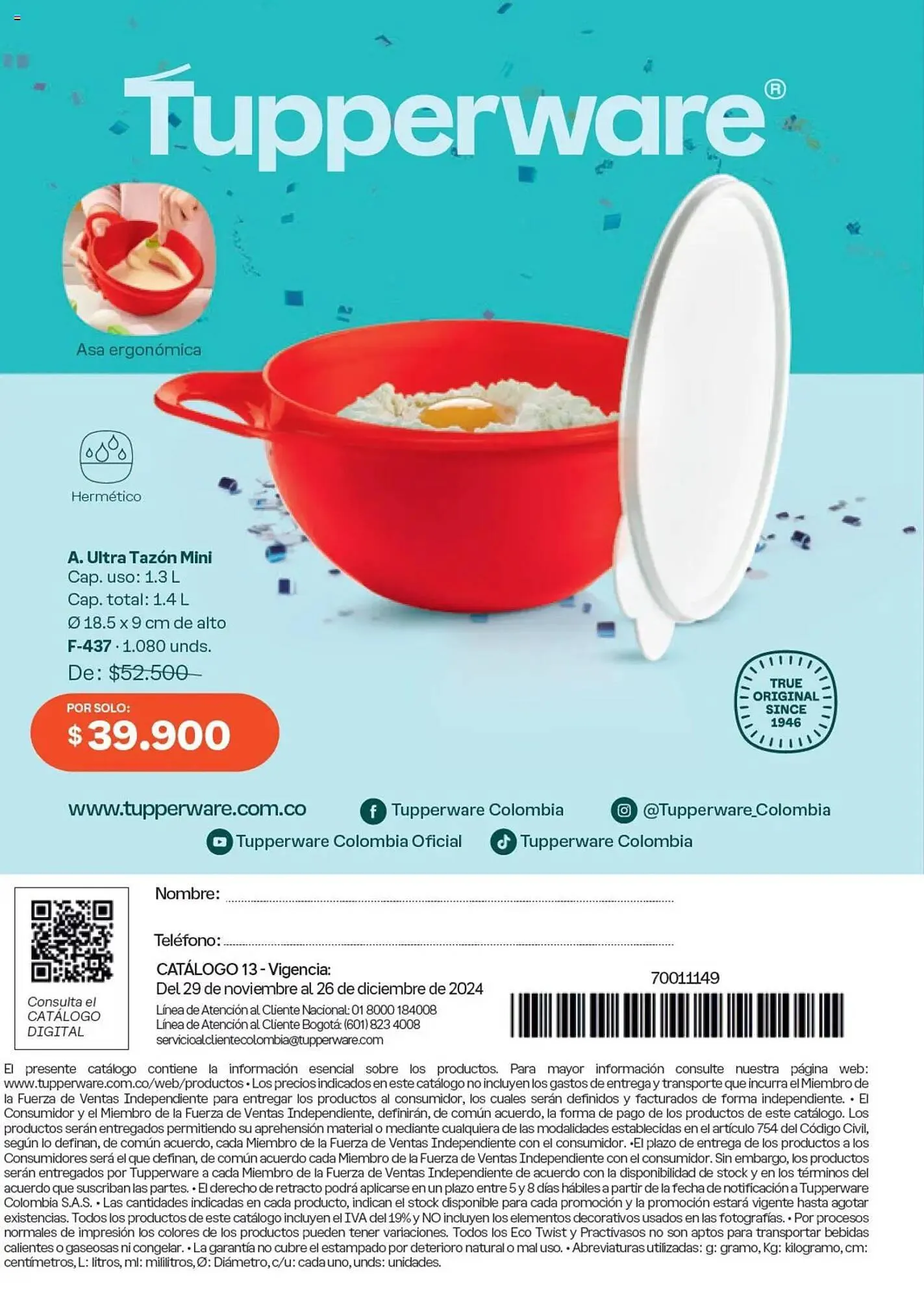 Catalogo de Catálogo Tupperware 29 de noviembre al 26 de diciembre 2024 - Pag 60