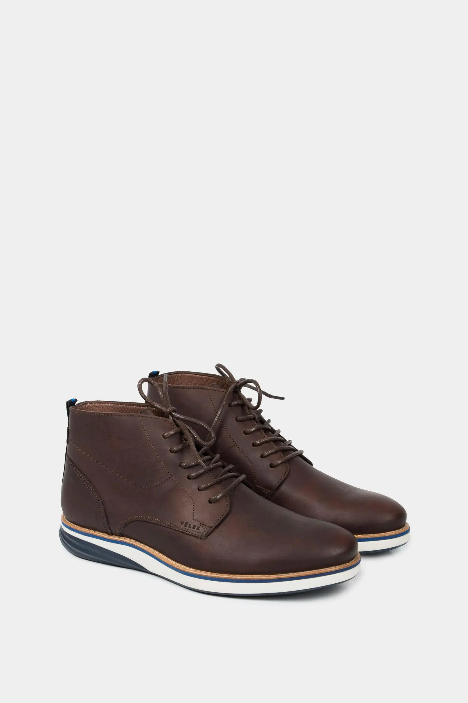 Botas casual play de cuero para hombre efecto envejecido Cafe