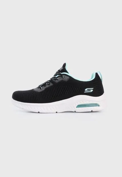 Tenis Lifestyle Negro-Celeste Skechers Squad Air