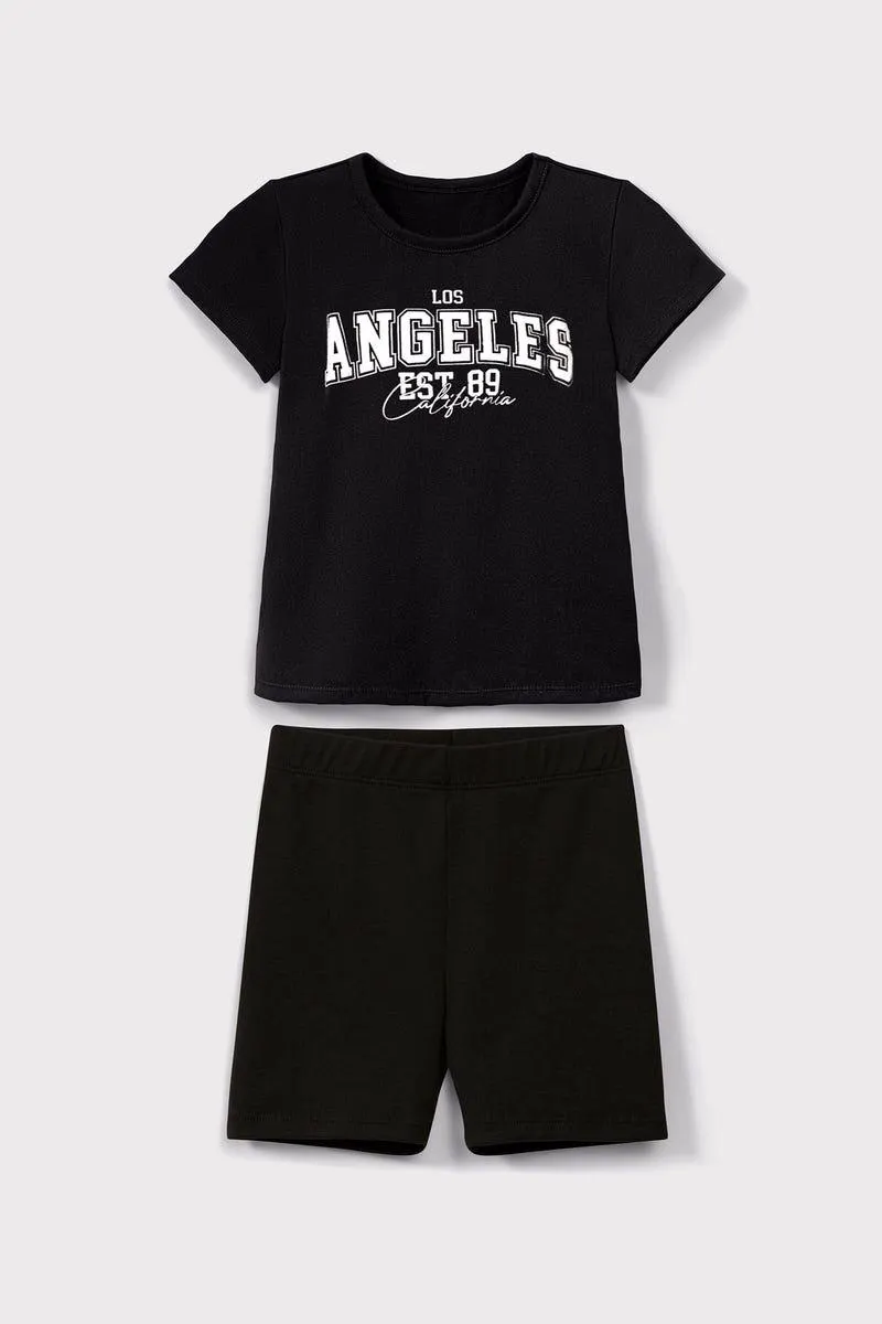 CONJUNTO X 2 CAMISETA - CICLISTA Negro