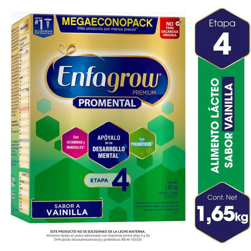 Alimento Lacteo Enfagrow Premium Promental Vainilla 4 Caja X 1650 Gr