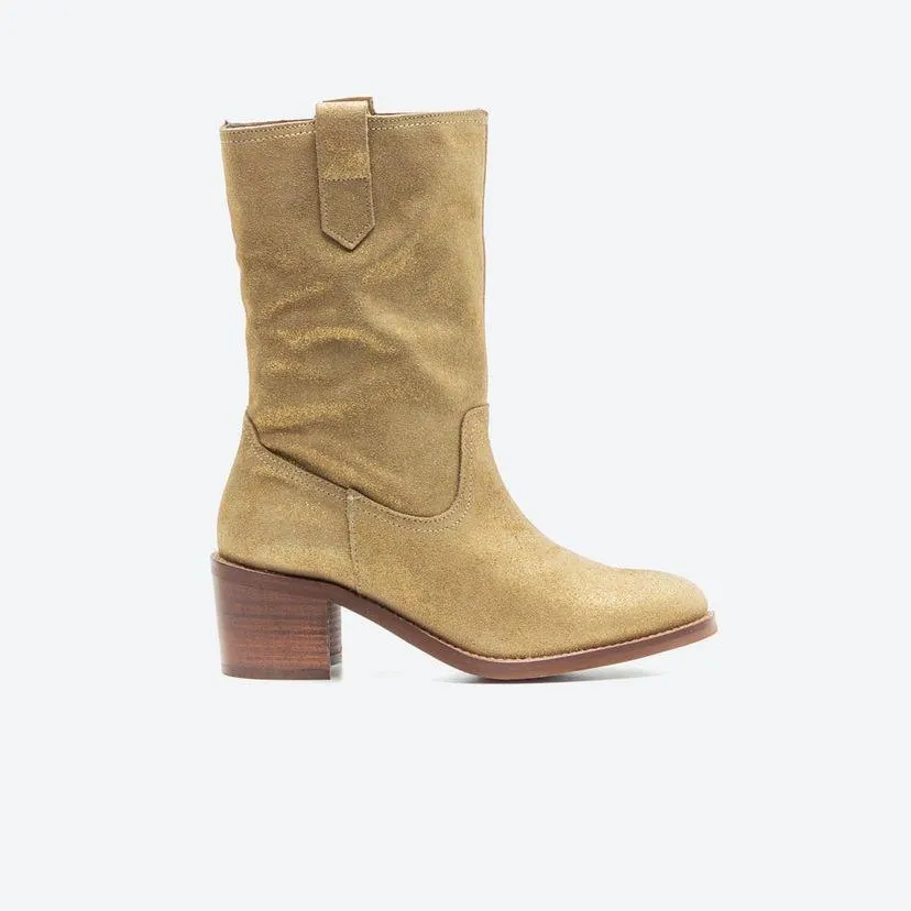 Bota Casual Mujer Freeport Bce4 Dorado