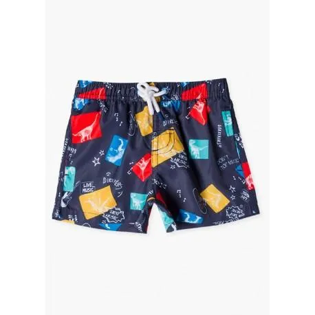 BAÑADOR NIÑO CON ESTAMPADO DE DINOSAURIOS LOSAN REF 015-4010