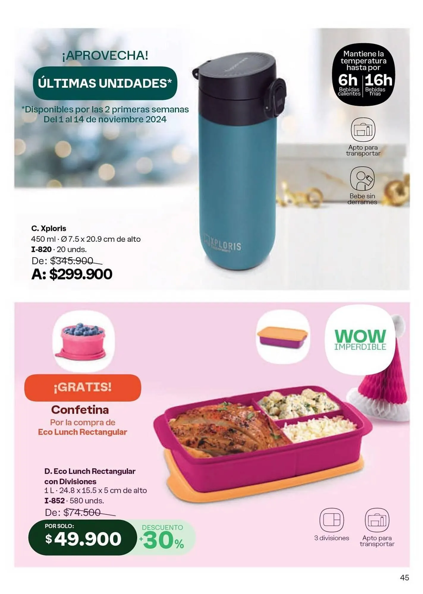 Catalogo de Catálogo Tupperware 19 de noviembre al 31 de diciembre 2024 - Pag 45