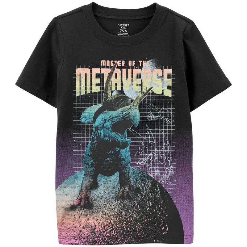 Camiseta Negra Metaverso Niño Talla 6