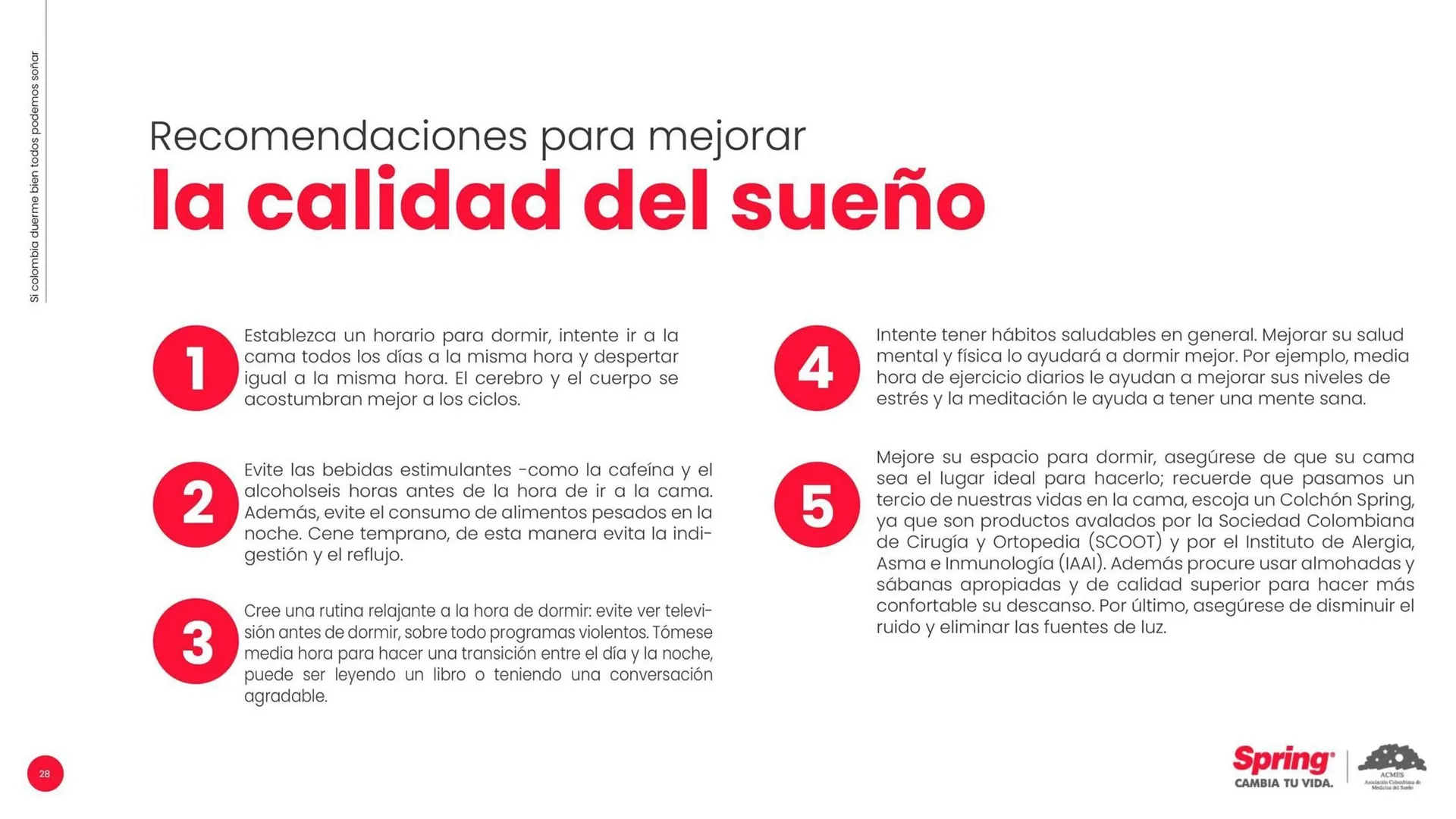 Catalogo de Catálogo Colchones Spring 3 de septiembre al 30 de septiembre 2025 - Pag 28