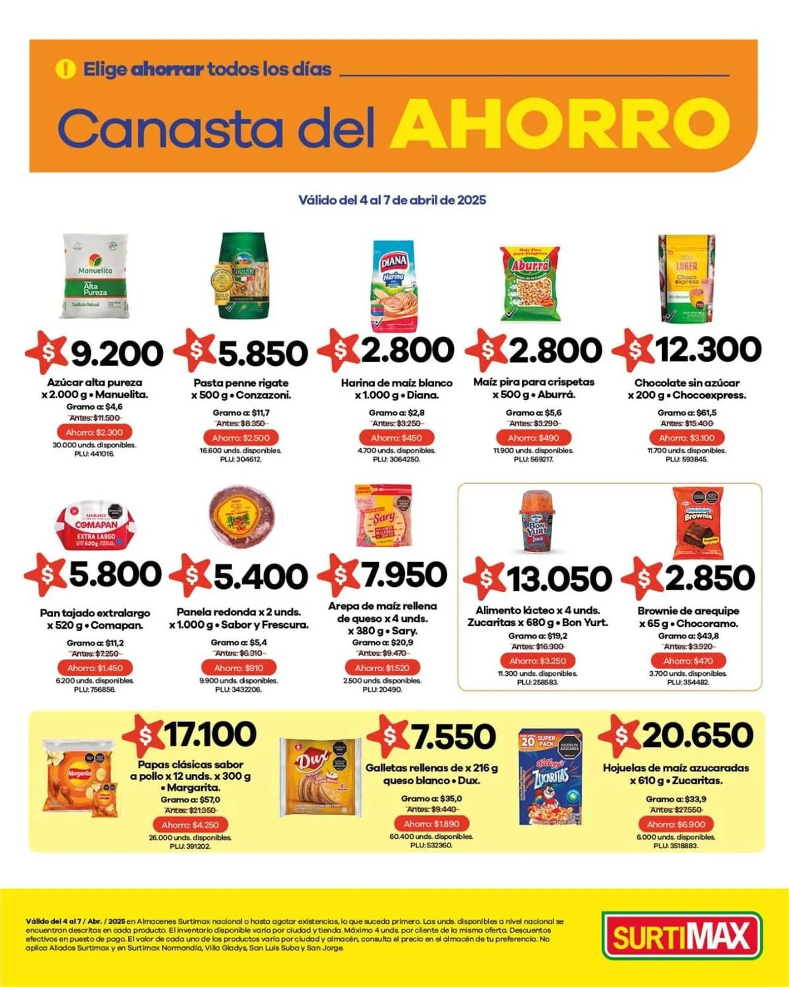 Catalogo de Catálogo Surtimax 4 de abril al 7 de abril 2025 - Pag 1