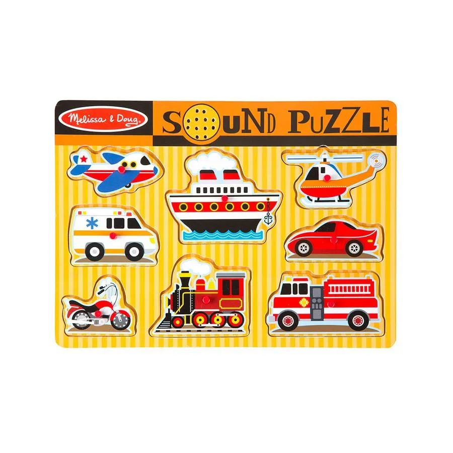 Melissa & Doug Rompecabezas Con Sonido Vehículos