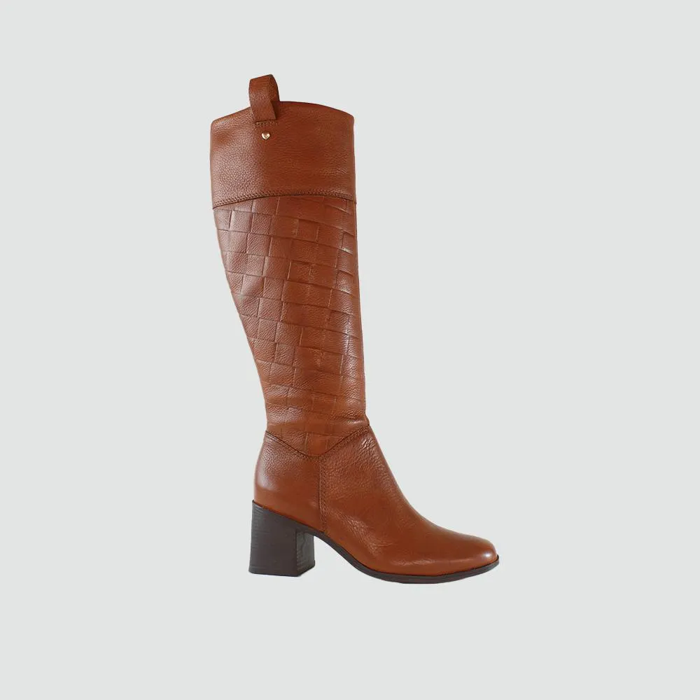 BOTAS PARA MUJER NISA CUERO COGNAC
