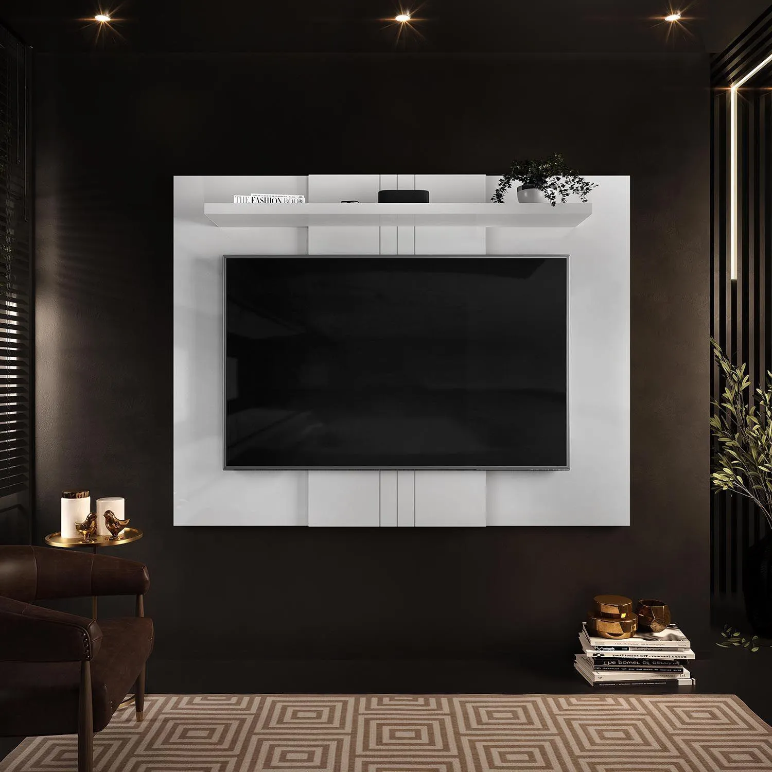 Panel de Tv Bruce Blanco extensible