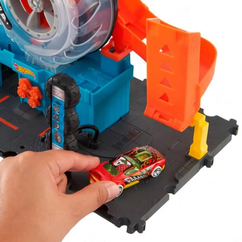 Pista de Auto Hot Wheels City Súper Tienda de Llantas
