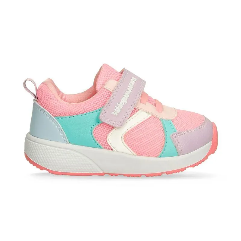 Tenis Deportivos Rosado Multicolor Bubblegummers Qlau Niña