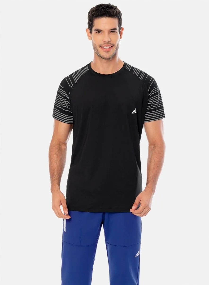 CAMISETA DEPORTIVA HOMBRE MANGA RANGLA ESTAMPADA TALLA S - M - L - XL PRECIO ESPECIAL