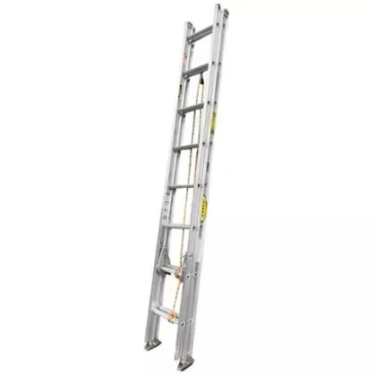 Escalera Certificada de Extension en Aluminio 16 Pasos 2.5 a 5.0mt Resistencia 136kg