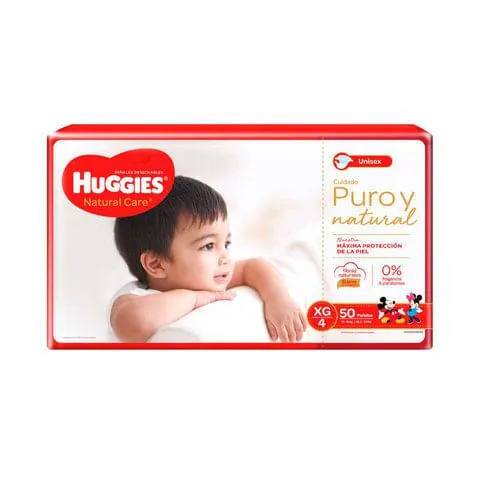 Panal Huggies Natural Care Talla Xg Pqte X 50 Und