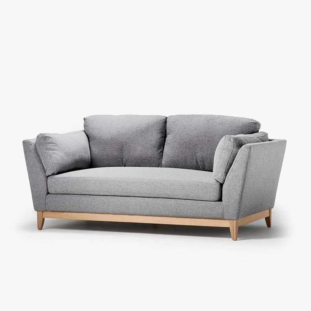 Sofá Kate (Pocket) 2 Puestos Tela Gris