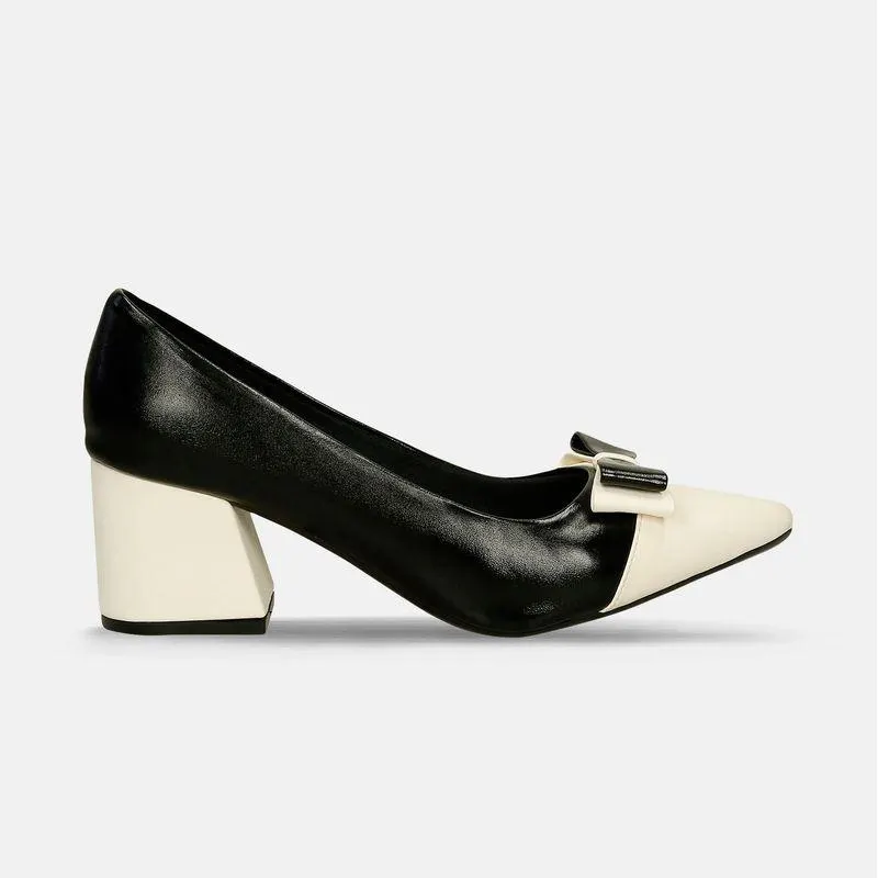 Tacones Negro-Talco Bata Jenny Mujer