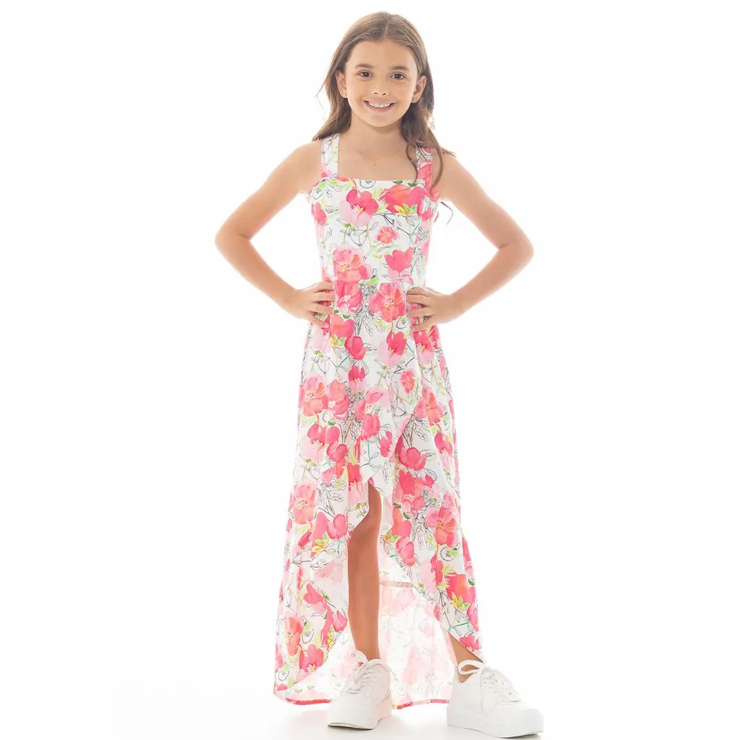 FLORAL MIDI DRESS FOR GIRLS