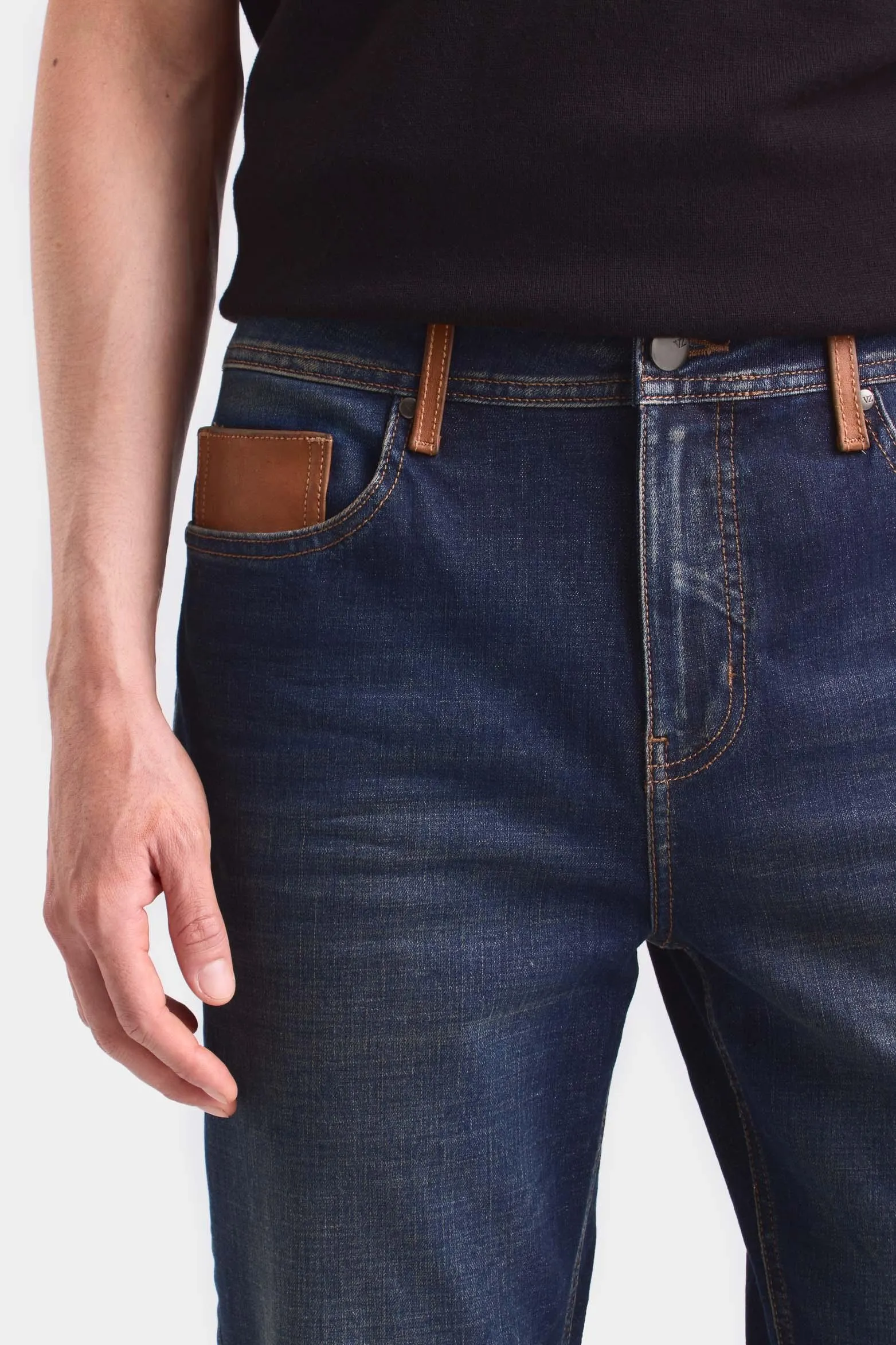 Jean blue helios para hombre silueta semi fitted