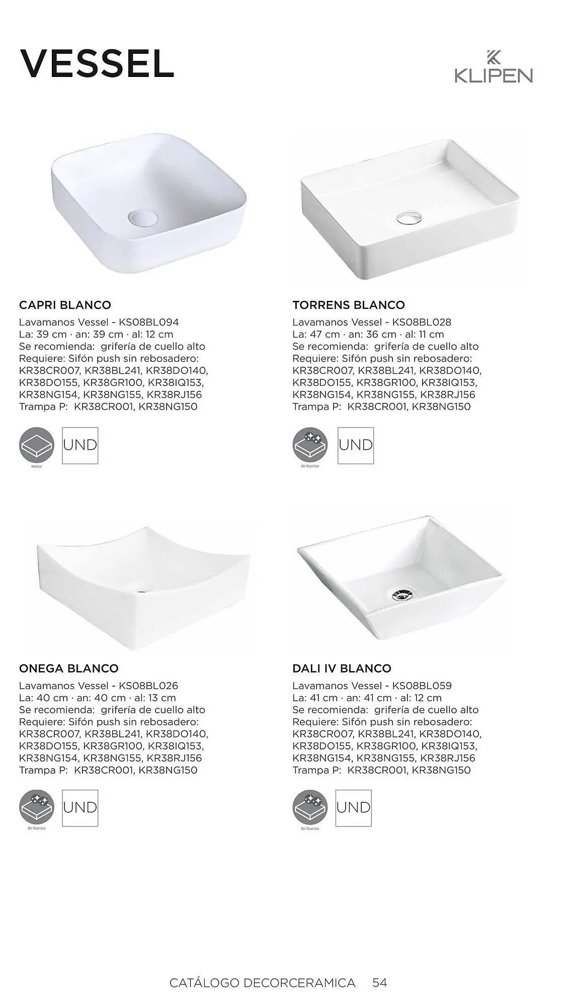 Catalogo de Catálogo Decorceramica 6 de noviembre al 6 de mayo 2025 - Pag 54