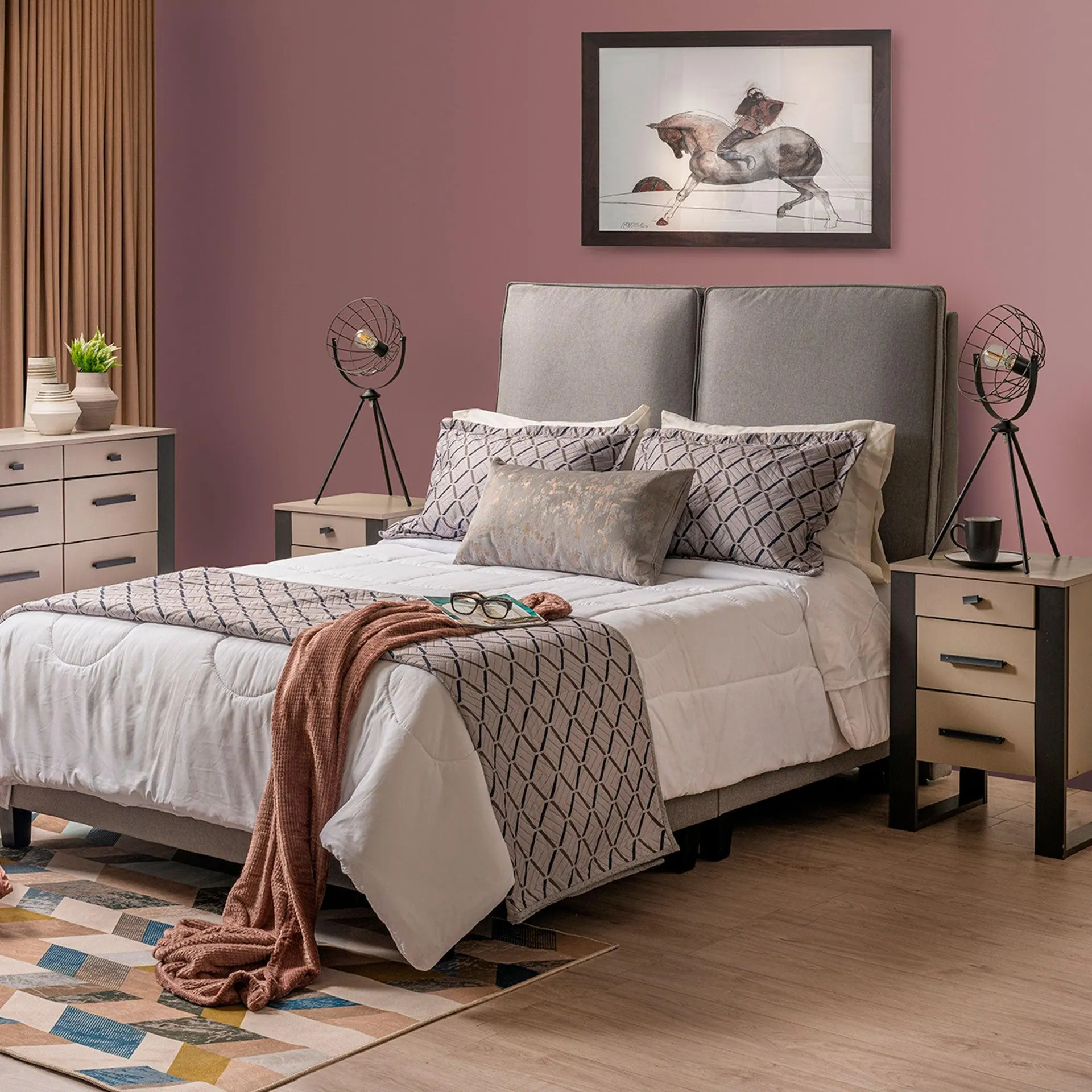 COMBO Mezzodi | Cabecero + Base Cama + Colchón Zabra Gold