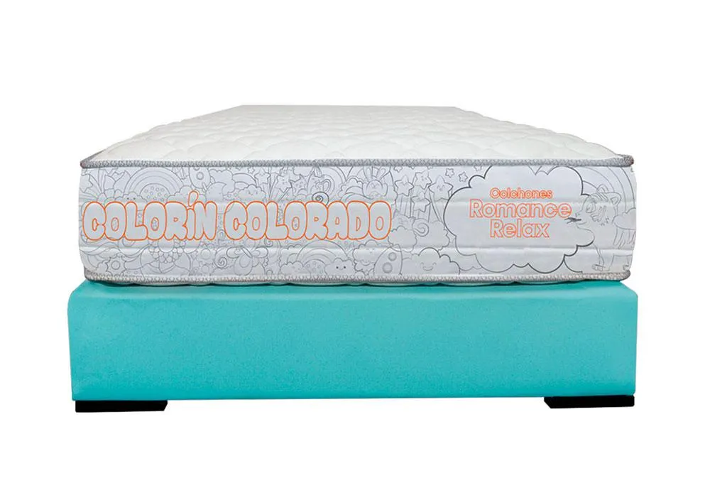 Combo Colchón Colorín + Base Cama Menta