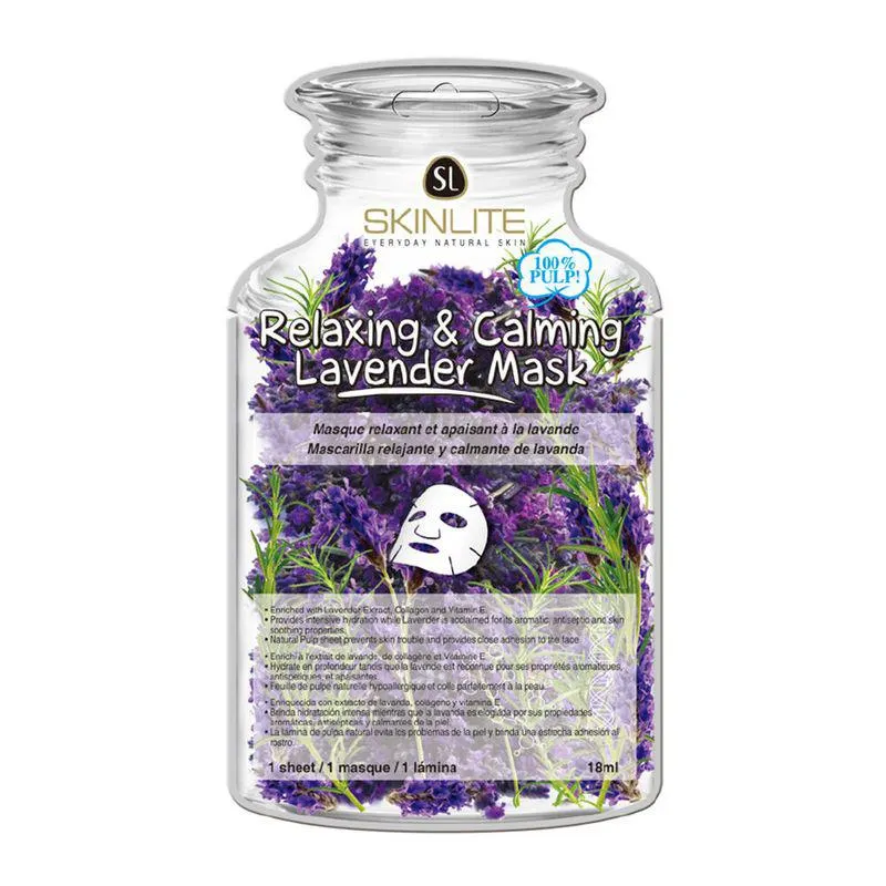 Mascarilla Facial Skinlite Relaxing &Calming Lavanda 18ml