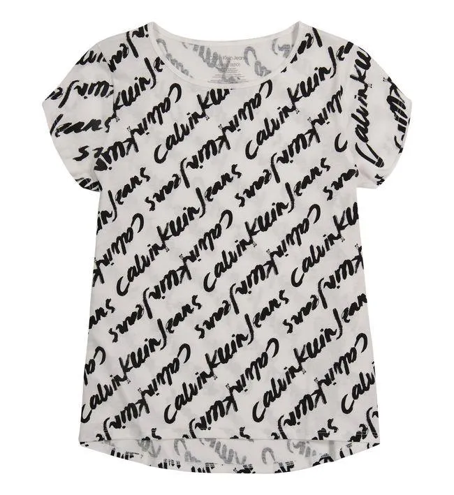 Camiseta Manga Corta Niña Blanco Calvin Klein