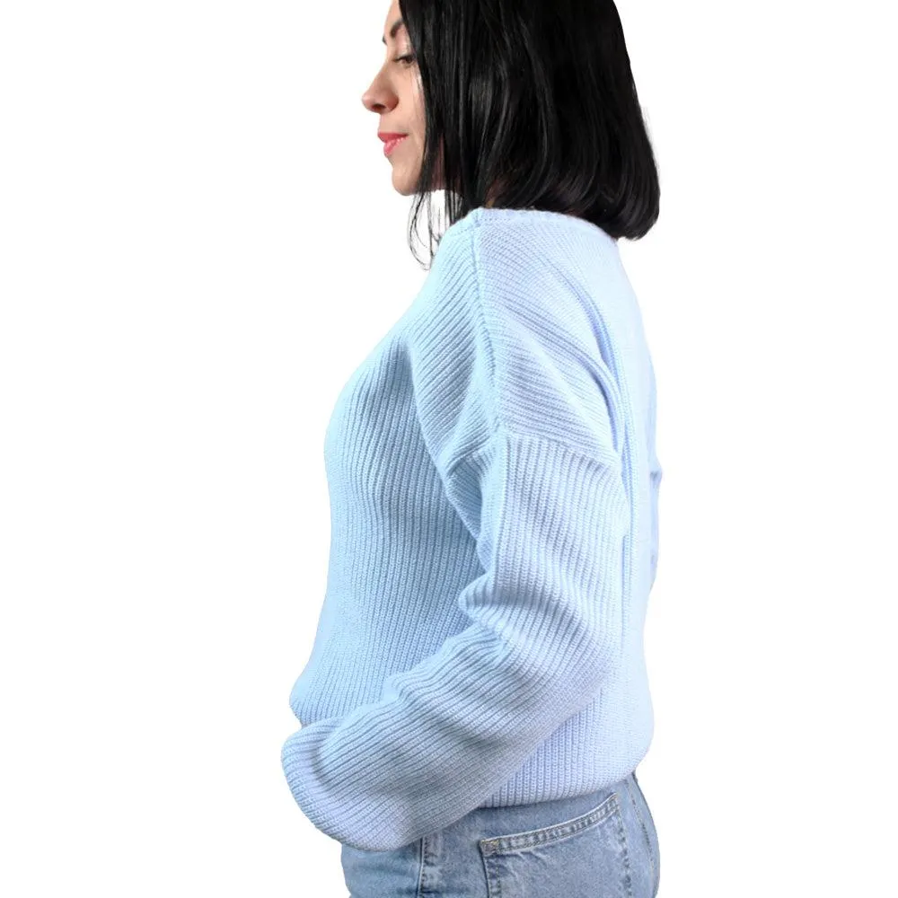Suéter Cuello Bandeja Mujer Lec Lee Azul Claro