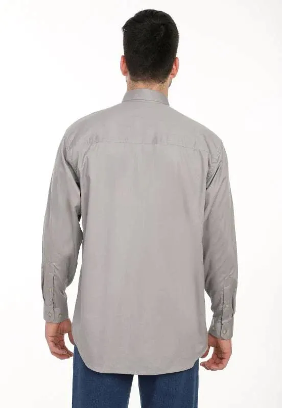 Camisa Basic Manga Larga Lec Lee para Hombre - Gris Claro