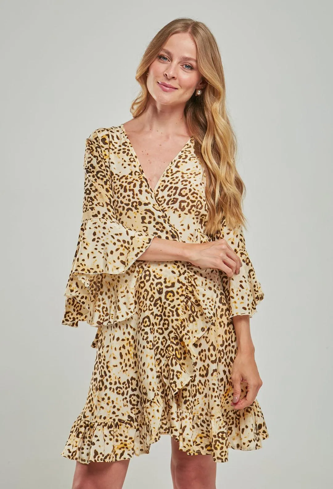 Vestido Corto Envolvente Mujer - SALE