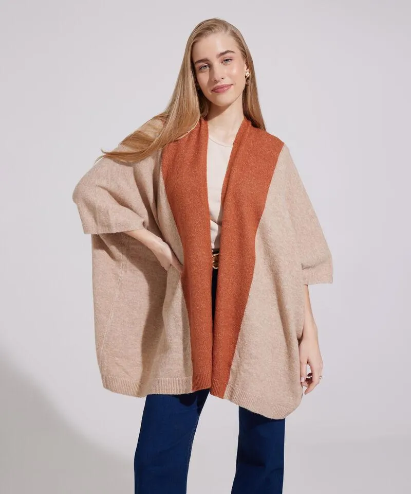 Saco Tipo Capa Doble Color