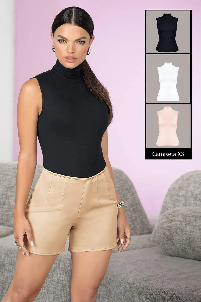 CAMISETA X 3 MANGA SISA Multicolor