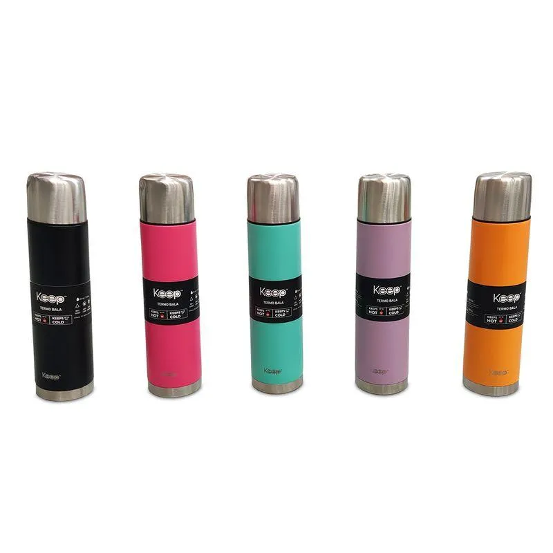 Termo Bala Keep Rubber 1L Surtido