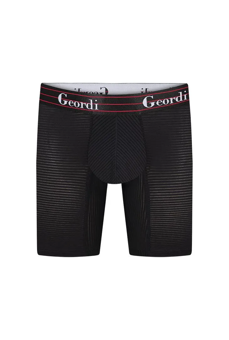 Bóxer largo unicolor de microfibra premium y malla (GG03D1)