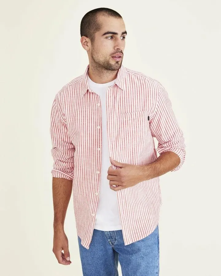 Camisas Dockers Casuales Shirt,Regular Fit Hombre Rojas | DFPNZ7564