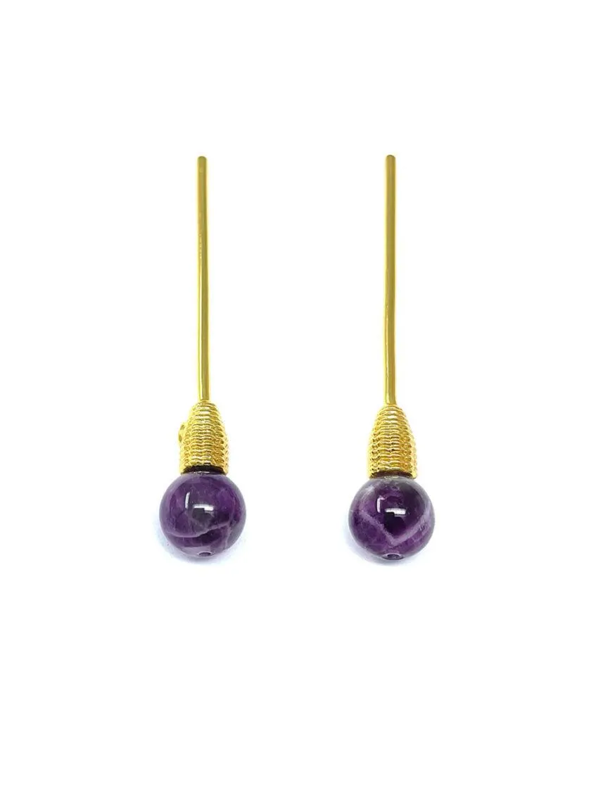 Aretes Cono amatista