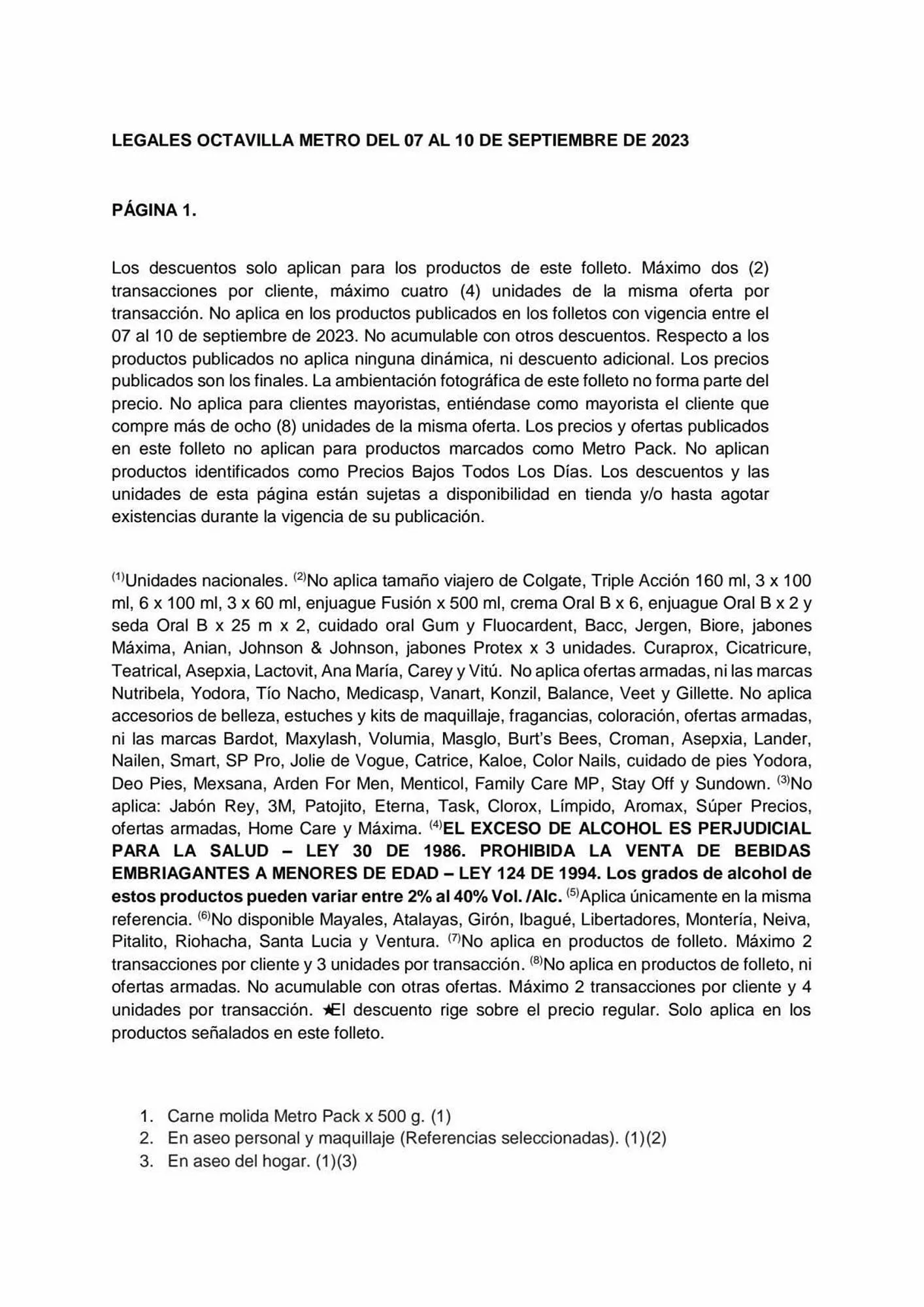 Catalogo de Catálogo Metro 7 de septiembre al 10 de septiembre 2023 - Pag 9