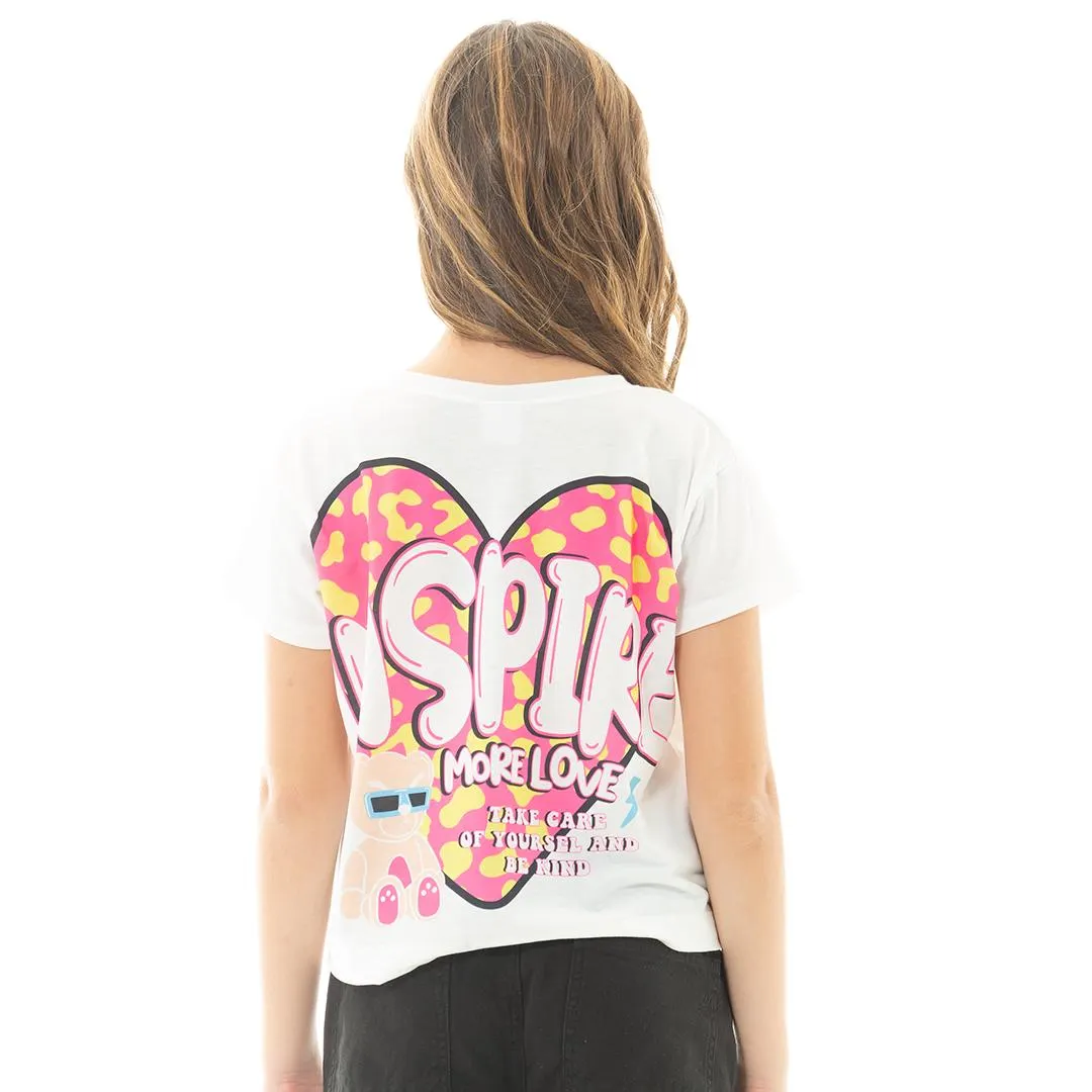 2 SIDES GRAPHIC T-SHIRT FOR GIRLS