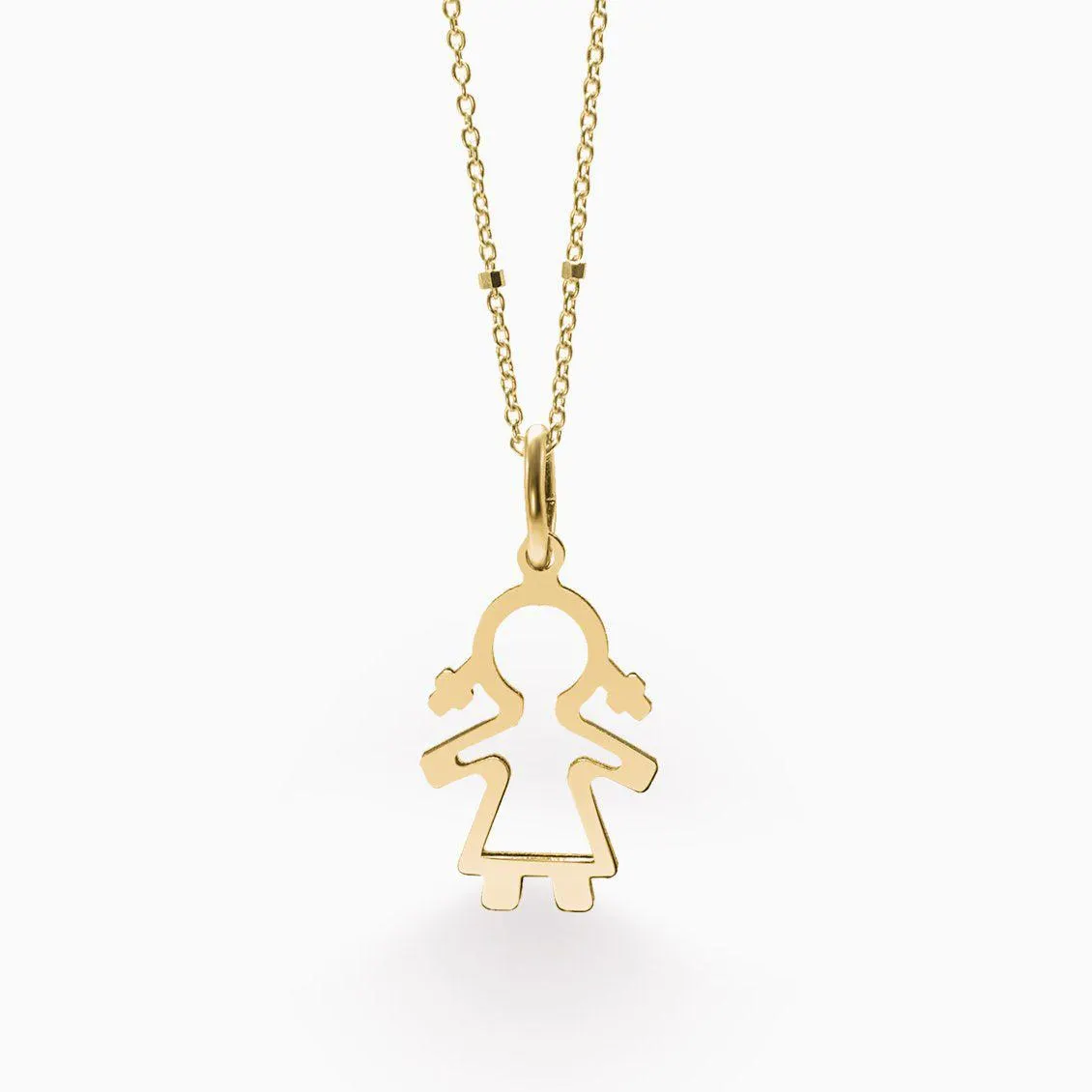 Dije en oro amarillo de 18K forma de niña