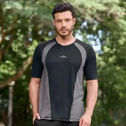 Mijitos Camiseta Manga Corta Deportiva Negro