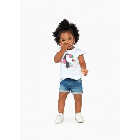SHORT BABY NIÑA DENIM LOSAN 018-6002AL