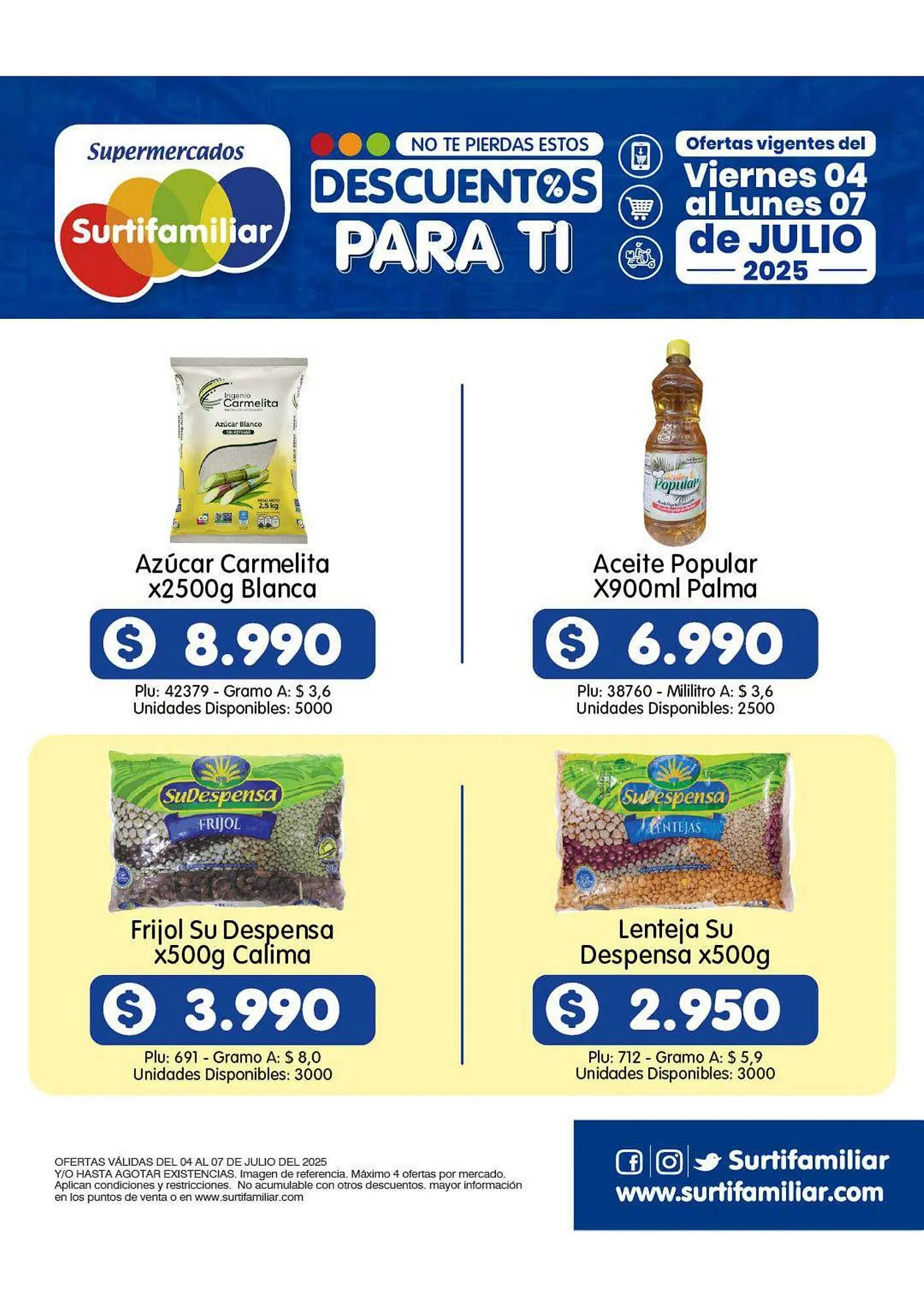 Catalogo de Catálogo Surtifamiliar 4 de julio al 7 de julio 2025 - Pag 2