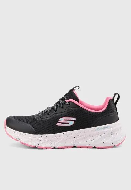 Tenis Running Negro-Blanco-Rosa SKECHERS Edgeride Smooth Journey