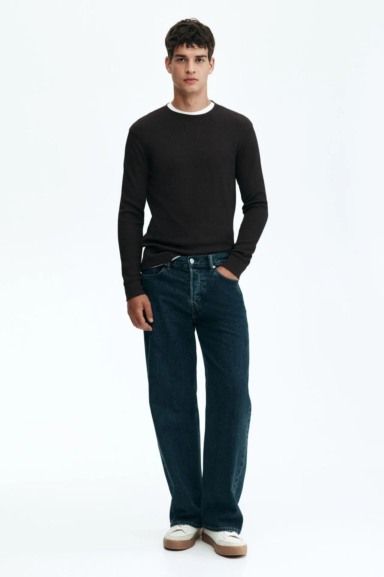 Camiseta en punto gofrado Slim Fit