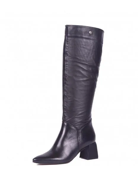 BOTA EVANGELINE CUERO NEGRO