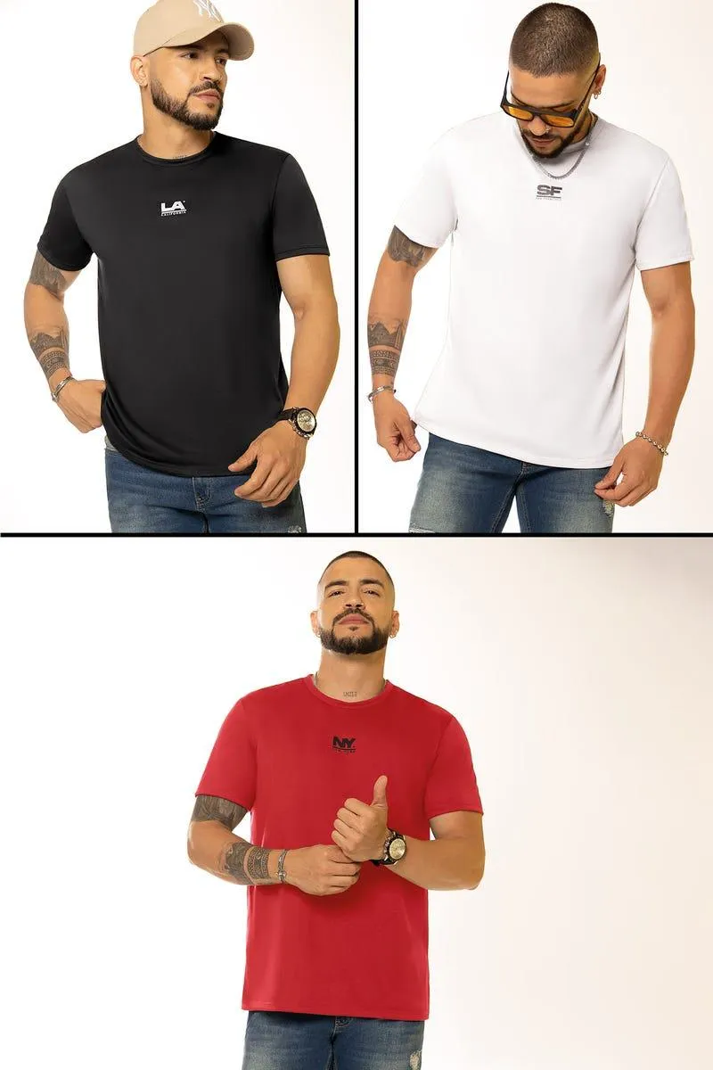 CAMISETA X 3 MANGA CORTA Multicolor