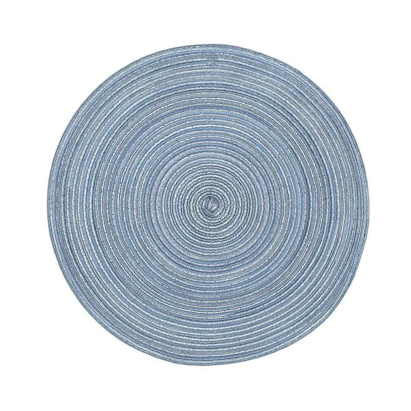 Individual para Mesa Redondo Trenzado Azul