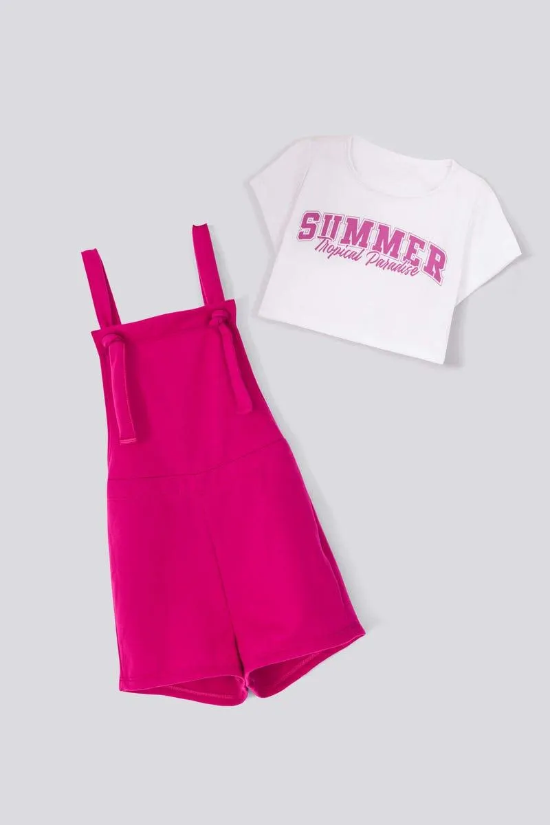 CONJUNTO X 2 OVEROL-CAMISETA Multicolor