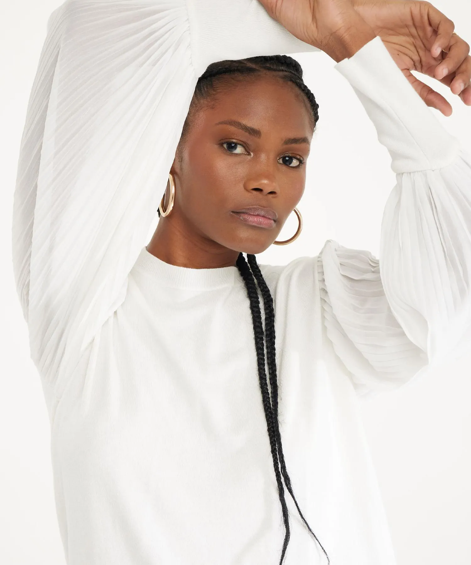 Saco Con Manga Plisada